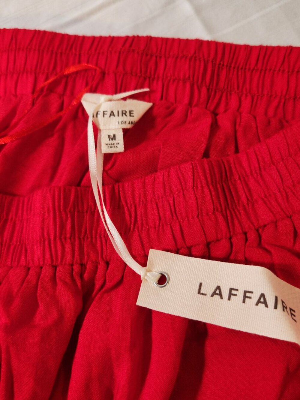 Laffaire Los Angeles Red Rayon Sea Shell Embroidered Maxi Skirt Women's Size M - Picture 5 of 11